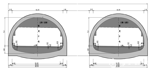 隧道段横断面